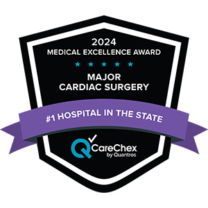 Medical Excellence Major Cardiac Surgery CareChex® Awards by Quantros 